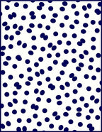 Navy Blue Scattered Polka Dot Pattern Rug
