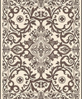 Ornate Floral Scrollwork Pattern Rug