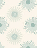 Abstract Teal Floral Pattern Rug