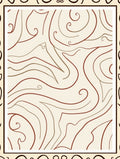 Abstract Swirl Pattern With Earth Tones Rug