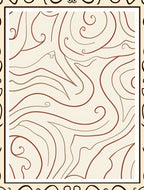 Abstract Swirl Pattern With Earth Tones Rug