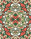 Floral Symmetry With Green Accents Rug