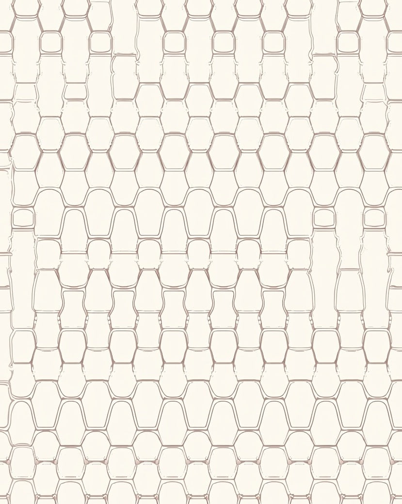 Subtle Geometric Honeycomb Pattern Design Rug