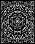 Intricate Floral Mandala Art Rug