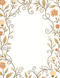 Whimsical Floral Vine Pattern Rug