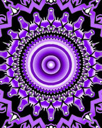 Abstract Violet Mandala Pattern Rug