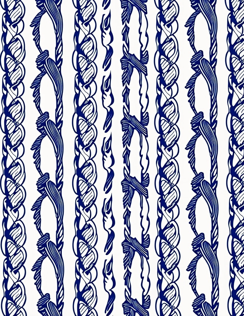 Classic Knotted Rope Pattern Rug