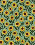 Yellow Sunflower Garden Pattern Rug