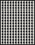 Black White Patterned Classic Rug