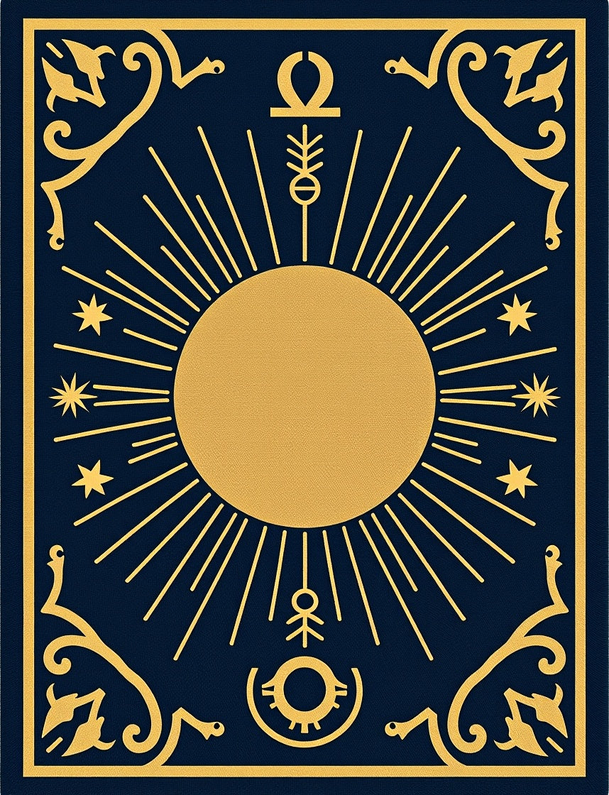 Celestial Sun Starburst Pattern Rug