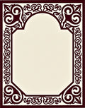 Ornate Border With Scrollwork Accents Rug