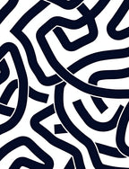 Bold Abstract Intertwined Lines Design Rug