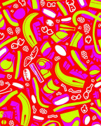 Abstract Neo-Expressionist Mixed Shapes Rug