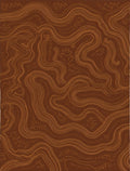 Abstract Earthy Swirl Pattern Rug