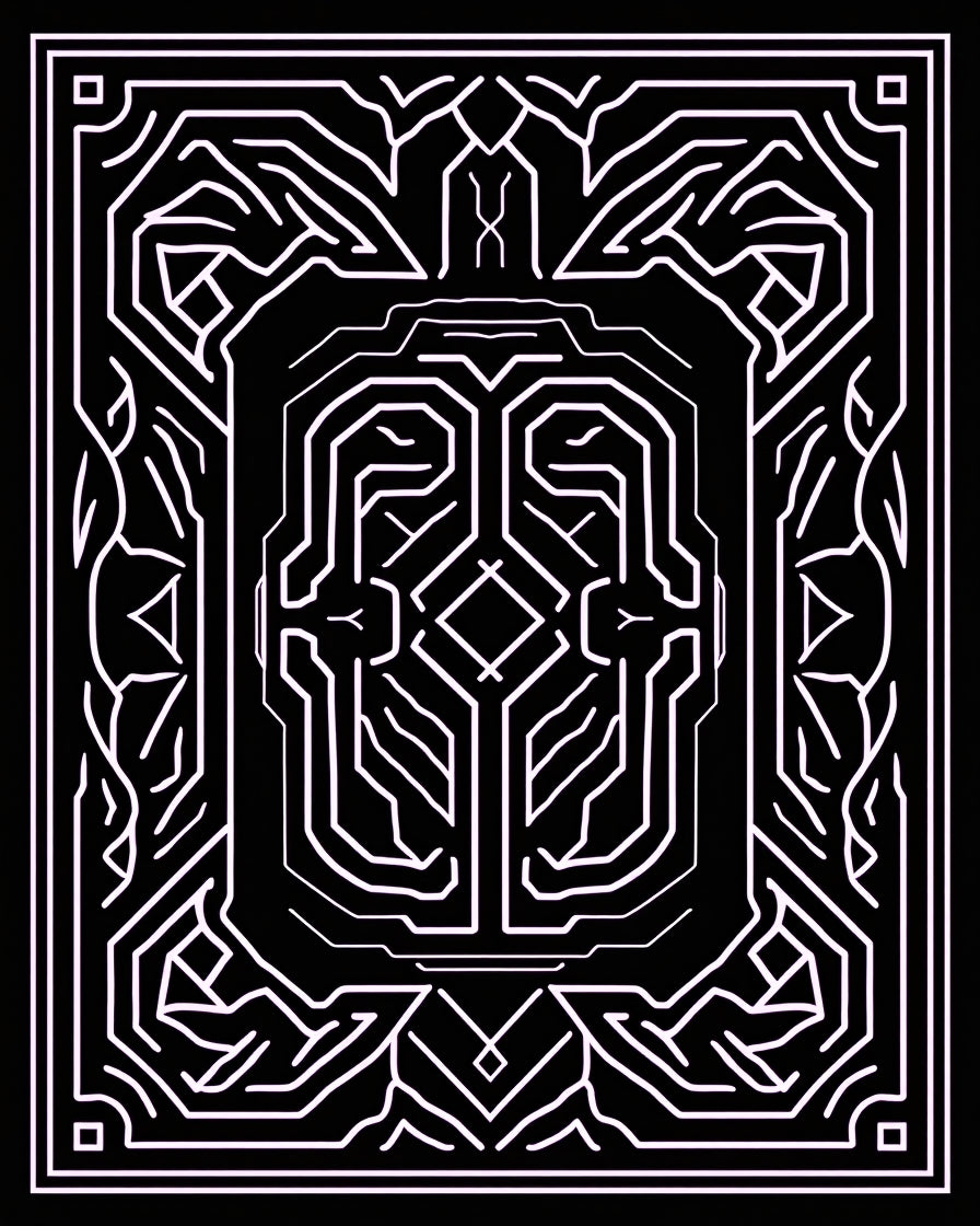 Abstract Linear Geometric Pattern Rug