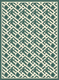 Intricate Lattice Floral Pattern Rug