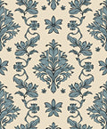 Ornate Floral Damask Art Deco Pattern Rug