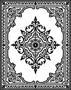 Intricate Paisley Border Design Rug
