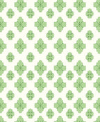 Simple Green Quatrefoil All-Over Pattern Rug