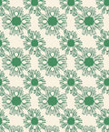 Green Daisy Blossom Repeating Pattern Rug
