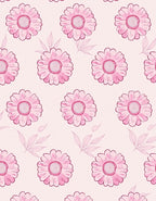 Pink Daisy Floral Pattern Rug