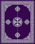 Intricate Damask Floral Symmetry Rug