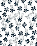 Dark Floral Outline Pattern Design Rug