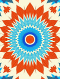 Ornate Starburst Mandala Pattern Rug