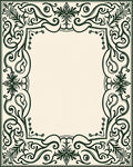 Elegant Floral Scroll Border Design Rug