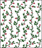Vine Holly Berry Garland Rug