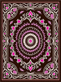 Vibrant Floral Mandala Inspired Design Rug