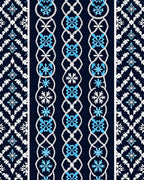 Nordic Snowflake Geometric Pattern Rug