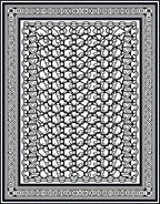 Intricate Geometric Flower Pattern Rug