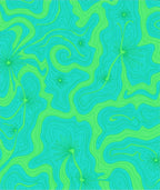 Retro Swirl Daisy Pattern Design Rug