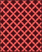 Coral Lattice Geometric Style Rug
