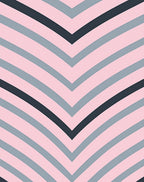 Pink Gray Chevron Pattern Design Rug