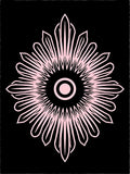 Geometric Petal Sunburst Pattern Rug