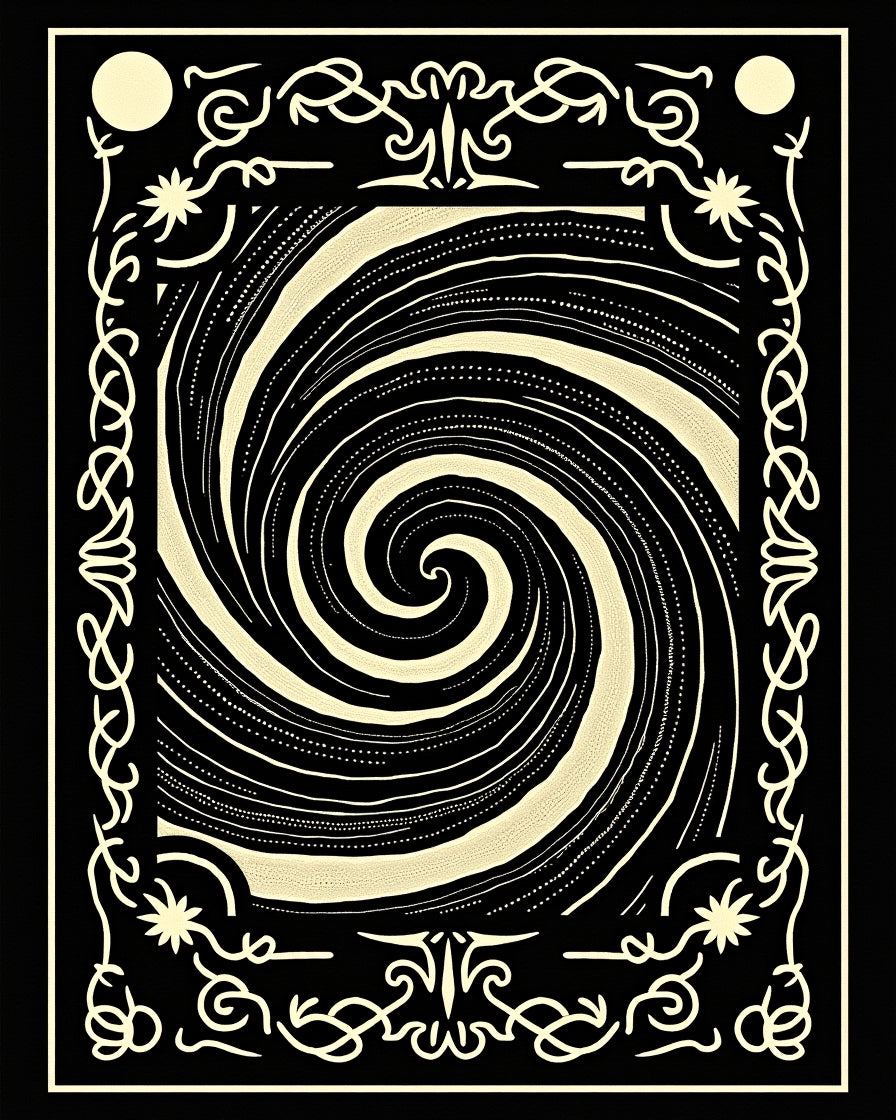 Abstract Swirl Pattern Decorative Rug