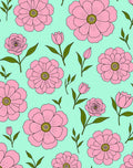 Pink Flower Pattern Design Rug