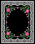 Ornate Floral White Border Design Rug
