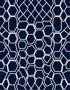 Modern Geometric Honeycomb Pattern Design Rug