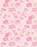 Abstract Pink Swirls Shapes Rug