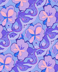 Whimsical Floral Swirls Pattern Design Rug