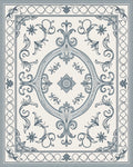 Vintage Floral Scrollwork Design Rug