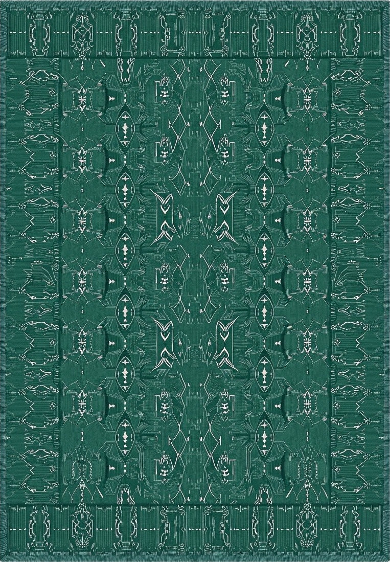 Abstract Circuit Board Pattern Rug