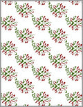 Red Green Abstract Swirl Pattern Rug