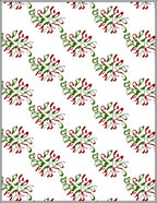 Red Green Abstract Swirl Pattern Rug