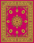 Ornate Floral Frame Design Rug