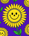 Happy Sunflower Pattern Design Rug