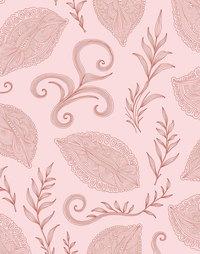 Paisley Floral Swirl Pattern Design Rug